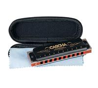 Cascha Professional Harmonica, Mi Maggiore Blues Harmonica, Armonica a Bocca a 10 fori per principianti e adulti con borsa e panno per la pulizia