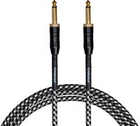 CASCHA Professional Line Guitar Cable, Straight, Tweed Black, 9 m