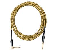 CASCHA Professional Line Guitar Cable, Angled, Tweed Natural, 9 m