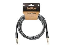 CASCHA Professional Line Guitar Cable, Straight, Tweed Black, 6 m - NUOVO