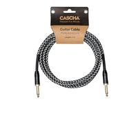 CASCHA Professional Line Guitar Cable, Straight, Tweed Black, 9 m