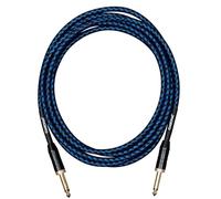 CASCHA Professional Line Guitar Cable, Straight, Tweed Blue, 3 m