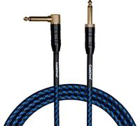 Cascha Professional Line Guitar Cable Tweed Blue 6 m Dritto - Angolo Cavo per strumento