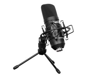 CASCHA Studio XLR, set di microfoni a condensatore, con supporto da tavolo, micro ragno, cavo XLR, protezione dal vento, ideale per podcast, streaming dal vivo, videoconferenza I HH 5050