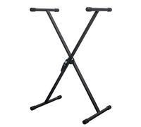 CASCHA Supporto tastiera in metallo, supporto per pianoforte, rack per tastiere, pianoforti digitali ed elettrici, regolabile in altezza, supporto per tastiera X-Frame, nero