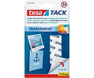 Caschetti adesivi a doppio lato TESA 1 cm x 1 cm trasparente NEW