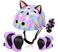 Caschetto Bambini dai 3-8 Anni, Unicorn Castle Casco Bici Bambino Traspirante per Bicicletta Skate Scooter