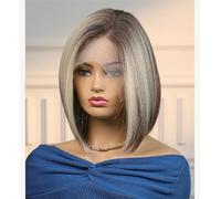 Caschetto Corto Ondulato, Parrucche Frontali In Pizzo Trasparente, Parrucche Con Chiusura A Onda D'acqua Per Donne BL11071-2 150#14inch#1pc#Lace Front