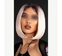 Caschetto Corto Ondulato, Parrucche Frontali In Pizzo Trasparente, Parrucche Con Chiusura A Onda D'acqua Per Donne BL66044-1 150#14inch#1pc#Lace Front