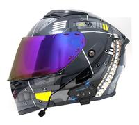 Caschi Apribili E Modulari Bluetooth Casco Moto Modulare Integrali Omologato ECEDOT Apribile Integrale Doppia Visiera Cascos Cross E Off-Road Con Altoparlante E Microfono Z-3,M:57-58CM