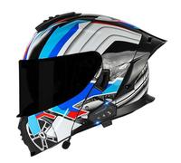 Caschi Apribili e modulari Bluetooth con Doppia Visiera Casco Moto Integrale Apribile Approvato DOTECE Microfono con Cuffia con Altoparlante Incorporato per La Risposta Automatica 2,XL=61~62cm