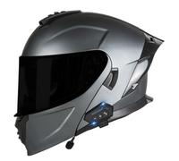 Caschi Apribili e modulari Bluetooth con Doppia Visiera Casco Moto Integrale Apribile Approvato DOTECE Microfono con Cuffia con Altoparlante Incorporato per La Risposta Automatica 6,M=57~58cm