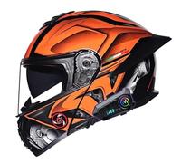 Caschi Apribili e modulari Moto Bluetooth Casco Integrali Moto a Doppia Visiera Integrale Omologato DOTECE con Doppio Altoparlante e Microfono per Adulti Uomini e Donne H,3XL=65~66cm