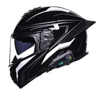 Caschi Apribili e modulari Moto Bluetooth Casco Integrali Moto a Doppia Visiera Integrale Omologato DOTECE con Doppio Altoparlante e Microfono per Adulti Uomini e Donne G,M=57~58cm