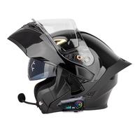 Caschi Apribili e Modulari Moto Bluetooth Integrali Flip Up con Doppia Visiera Antiappannamento E Anti UV Omologato ECEDOT Microfono con Altoparlante Integrato for Uomo E Donna 15,L=59~60cm