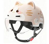 Caschi da moto jet 3/4 per bambini dai 3 ai 15 anni, caschi da cross per bambini, ATV, mezzo casco vintage leggero per scooter elettrico, ciclomotore, go kart, 4 ruote, omologati ECE. D,53-56cm