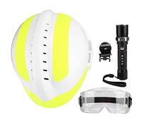 Caschi di salvataggio di emergenza Anti impatto Blaze Fighter Elmetti protettivi Caschi di sicurezza Protezione superiore della testa dagli impatti con occhiali e lampada frontale