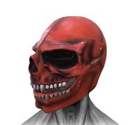 Caschi di teschio fantasma - Maschera fantasma di servizio - Halloween Ghost Skeleton Flame - Face, gli appassionati di motocicle