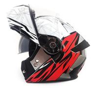 Caschi Elmetto Apribili E Modulari Approvato DOTECE Casco Integrato Moto Modulare Caschi Integrali Modulare Con Doppia Visiera Casco Integrale Apribile Per Adulti Uomini Donne H,M:57-58CM