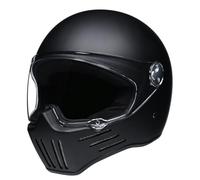 Caschi integrali da moto per adulti con visiera parasole Casco retrò per scooter motos e bicicletta Design Skull Knight Leggero e sicuro per gli spostamenti quotidiani Black opaco L/59-60cm