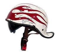 Caschi Jet E Demi-Jet Con Visiera Casco Mezzo Design Della Coda Rivolta Verso L'alto Approvato DOTECE Aperto Casco Retrò Moto Elmetto Scodella Per Unisex Caschi Cromwell K,XL:61-62CM