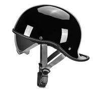 Caschi Jet E Demi-Jet Con Visiera Casco Mezzo Design Della Coda Rivolta Verso L'alto Approvato DOTECE Aperto Casco Retrò Moto Elmetto Scodella Per Unisex Caschi Cromwell B,XL:61-62CM