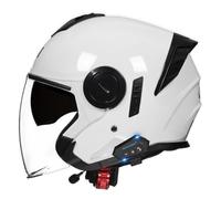 Caschi Jet e Demi Jet Moto Bluetooth Mezzo Casco Vintage Scooter Jet Cascos DOTECE Omologato con Doppia Visiera Caschi da Moto con Microfono Speaker per Donna e Uomo Adulto N,L=59~60cm