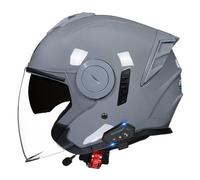 Caschi Jet e Demi Jet Moto Bluetooth Mezzo Casco Vintage Scooter Jet Cascos DOTECE Omologato con Doppia Visiera Caschi da Moto con Microfono Speaker per Donna e Uomo Adulto M,XL=61~62cm