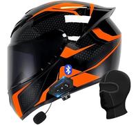 Caschi Modulari Apribili Visor Bluetooth,Casco Moto Modulare Bluetooth Integrato per Uomini e Donne,Casco Modulare Moto con Altoparlante Incorporato, Certificazione ECE, S~XXL(55~64CM)