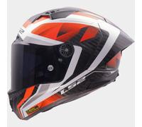 LS2 FF805 Thunder GP Raute Carbon Casco, bianco-rosso, taglia M per maschi