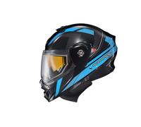 Caschi Scorpion EXO-AT960 Hick Con Visiera Elettrica Md Blu Chiaro