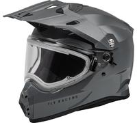 Caschi Solid Fly Racing Trekker Per Il Freddo Con Schermi Elettrici XS Grigio