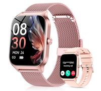 CASCHO Smartwatch Donna, 1.85'' Orologio Smartwatch con Effettua/Risposta Chiamate, 120+ Sportive Smart Watch con Contapassi/Sonno, IP68 Fitness Tracker per iOS Android - PRG3 Oro rosa
