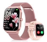 CASCHO Smartwatch Donna,2 Cinturini,1.85" HD Orologio Smartwatch con Chiamate Bluetooth e Assistente Vocale AI,120+ Sportive con Contapassi/Sonno/Cardiofrequenzimetro, Smart Watch per iOS Android