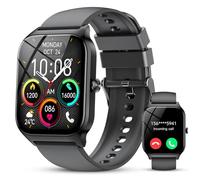CASCHO Smartwatch Donna Uomo, 1.85'' Orologio Smartwatch Uomo con Chiamate Bluetooth/Assistente Vocale AI, 115+ Sportive Smart Watch con Contapassi/Sonno/Cardiofrequenzimetro, IP68 Fitness Tracker