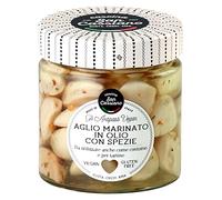 Cascina San Cassiano Aglio In Spicchi Pelati Marinato in Olio di Semi di Girasole con Spezie Conserva Sottolio Vegan Senza Glutine - Vasetto da 190g