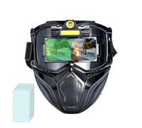 Casco 3 di saldatura d'oscuramento automatico che accende il cappuccio regolabile di Soldar | Casco ignifugo saldatore per industria edilizia saldatura officina commerciale lavorazione dei metalli domestica