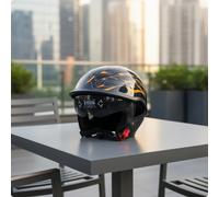 Casco a Scodella con Visiera Certificato per Città, Scooteristi