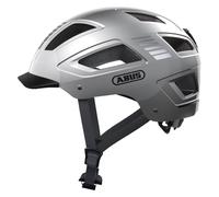 ABUS Casco Ciclismo Hyban 2.0 luce posteriore calotta rigida in ABS Signal Silver Taglia M