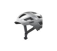 ABUS Casco Ciclismo Hyban 2.0 - calotta in ABS, luce posteriore - Signal Silver Taglia L