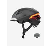 ABUS Casco da bicicletta HYP-E - casco con luce anteriore, luce posteriore e lampeggiante - adatto anche per bicicletta faHren su E-Bike e S-Pedelec - per adolescenti e adulti - taglia S, grigio