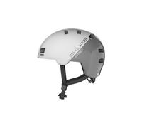 Casco abus skurb ace bolt argento bianco