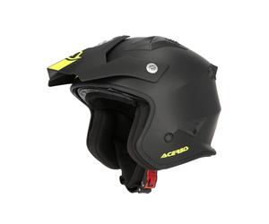 Casco Acerbis Jet Aria 2206 Nero Opaco/Giallo Fluo Moto Scooter