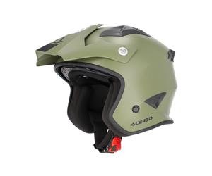 Casco Acerbis Jet Aria 2206 Verde Militare Opaco Moto Scooter