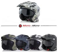 Casco Acerbis Jet Aria Con Visiera Parasole e Visierino a Scomparsa