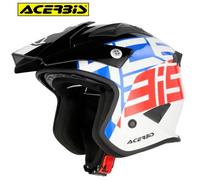 CASCO ACERBIS JET ARIA ECE2206 URBAN GRIGIO AZZURRO OPACO MOTO TRIAL SCOOTER