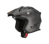 CASCO ACERBIS JET ARIA METALLIC GRIGIO SCURO OPACO ECE 2206 MOTO SCOOTER