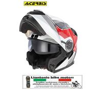 CASCO ACERBIS SEREL INTEGRALE MODULARE TOURING STRADA ROSSO/BIANCO CON VISIERINO