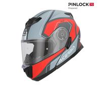 Acerbis Serel, casco flip up XS male Opaco Grigio/Grigio Chiaro/Rosso/Bianco