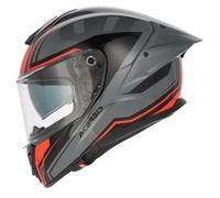 Acerbis Tarmak-X Logo Elmetto, nero-grigio-rosso, taglia L per maschi